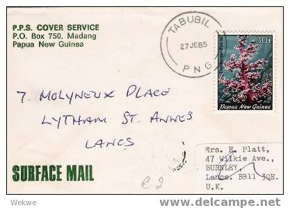 PNG032/ Korallenmarke Auf Brief Von Tabubil, 1985 - Papouasie-Nouvelle-Guinée