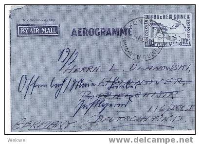 PNG038/ Konudobu 1958, Aerogramm (Landkarte) N. Deutschland - Papouasie-Nouvelle-Guinée