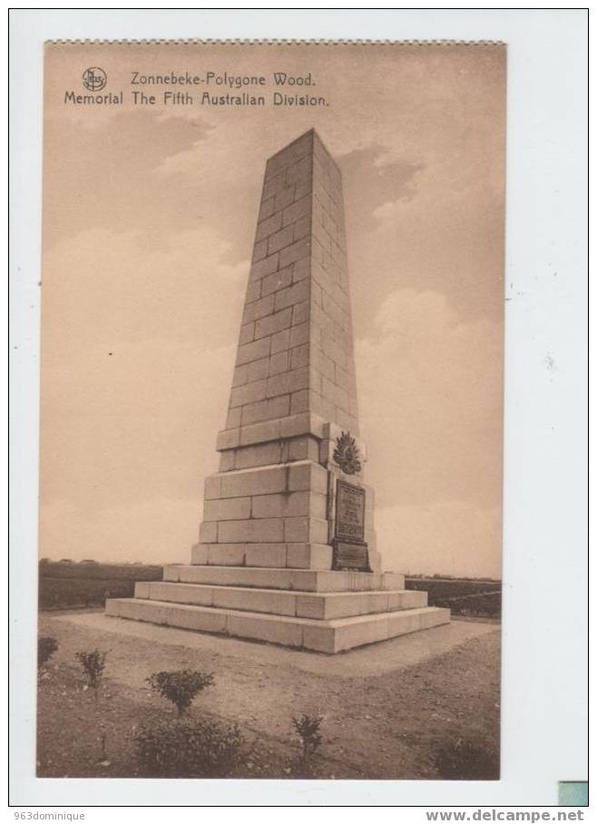 Zonnebeke - Polygone Wood - Memorial The Fifth Australian Division - Zonnebeke