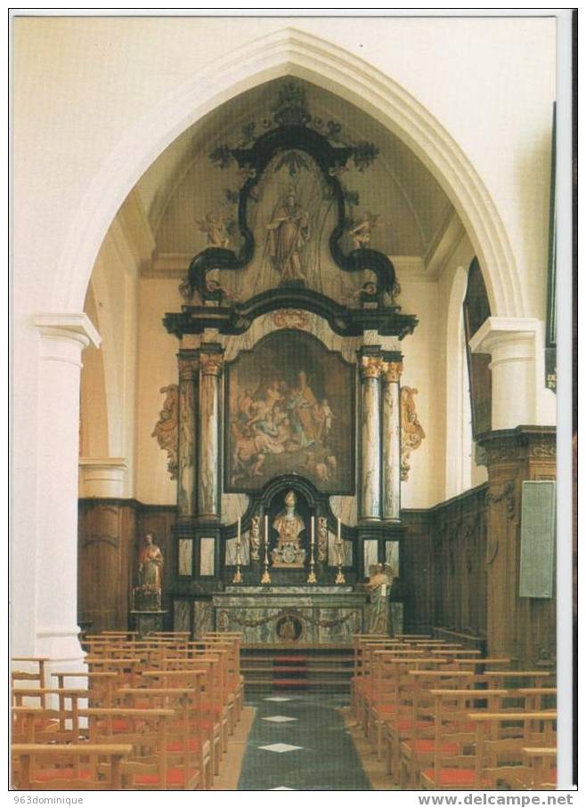 Krombeke - Poperinge - Kerk  Binnenzicht Altaar H. Basius Patroonheilige - Poperinge