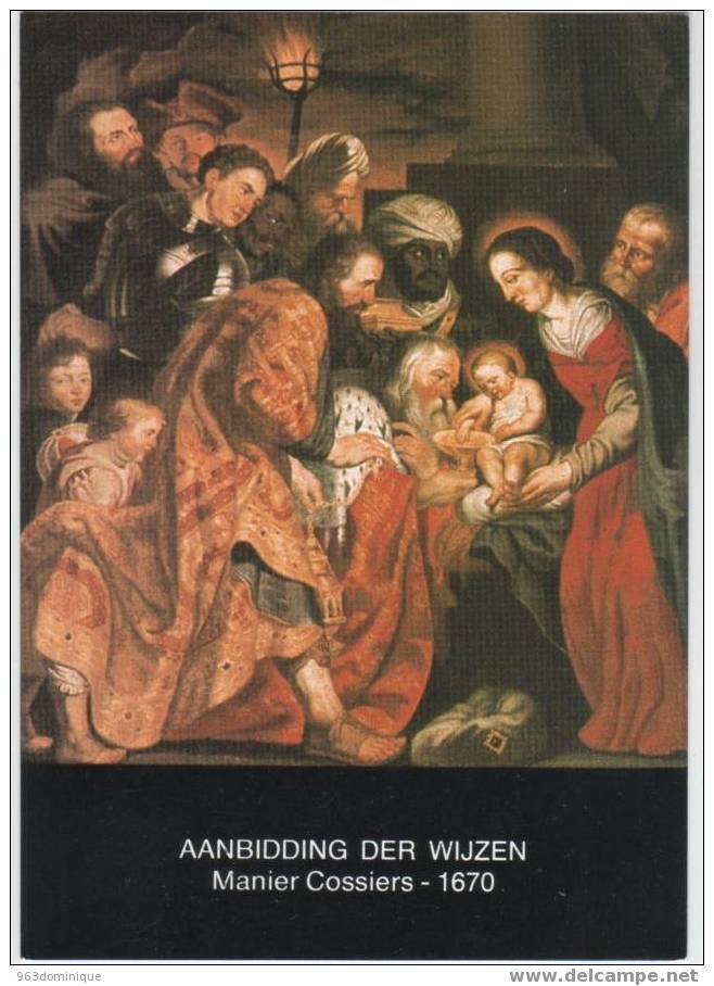 Krombeke - Poperinge - Schilderij : Aanbidding Der Wijzen Manier Cossiers (School Rubens ) - Poperinge