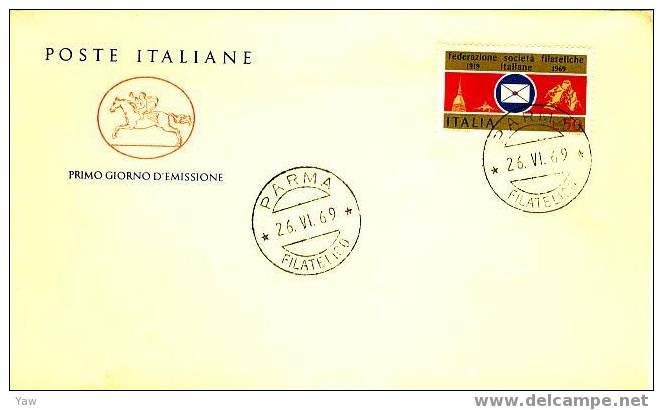 ITALIA FDC "CAVALLINO" 1969 FEDERAZIONE SOCIETA' FILATELICHE ITALIANE - Other & Unclassified