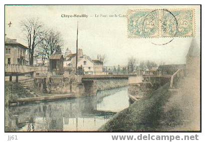 Claye Souilly  Cpa Couleur Le Pont Sur Le Canal - Claye Souilly