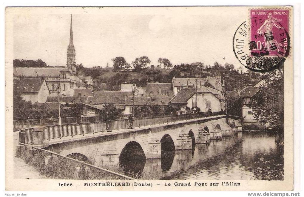 25 MONTBELIARD * Le Grand Pont Sur L’Allan * CPA Animée - Montbéliard