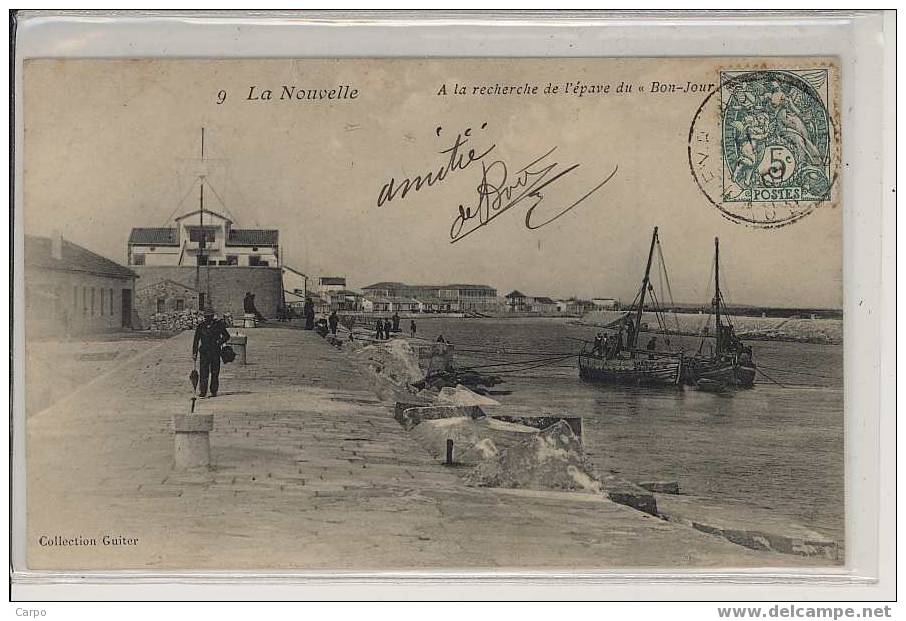 PORT La Nouvelle. - A La Recherche De L´épave Du "Bon-Jour". - Port La Nouvelle