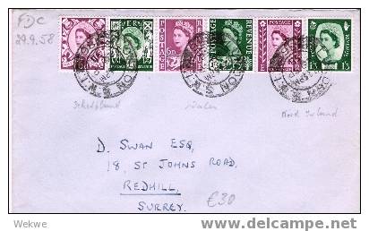 EII048/ Regionalmarken Schottland, Wales, Nord-Irland (29.9.58) - 1952-1971 Pre-Decimal Issues