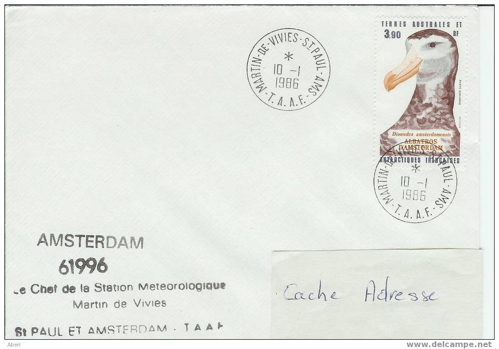 1043 PA 87 - Linéaire St Paul Et Amsterdam - Storia Postale