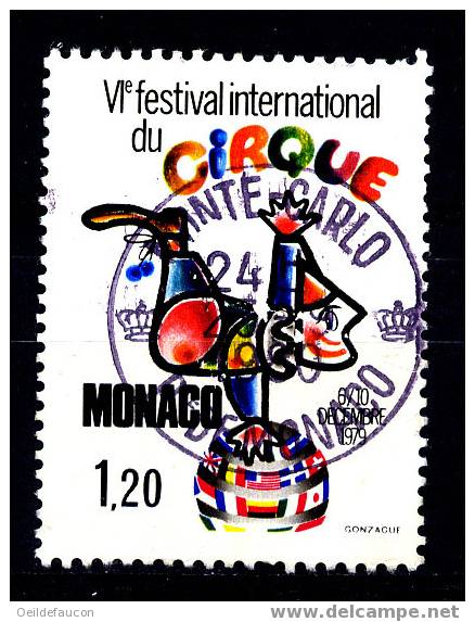 MONACO - Yvert - 1201  - Cote 1.55 € - Cirque