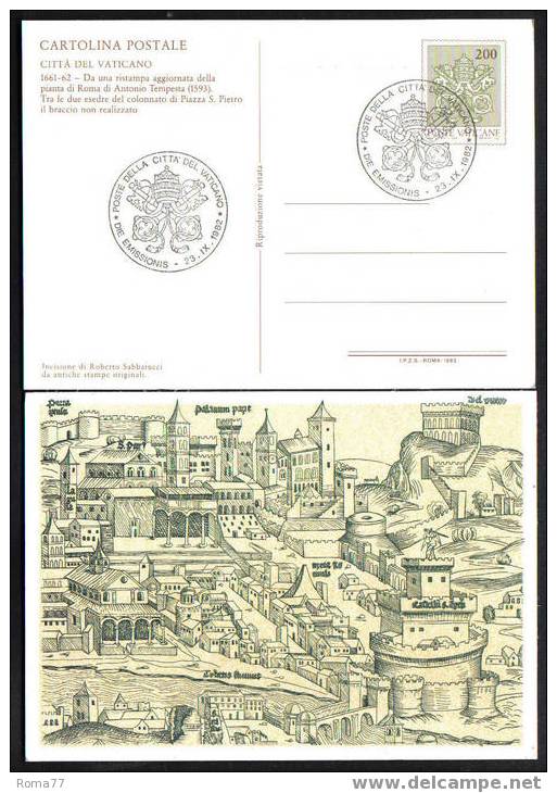 5-6  VATICANO 1982, 8 Postal Stationery Cards  N. C22 C23  FDC - Lettres & Documents