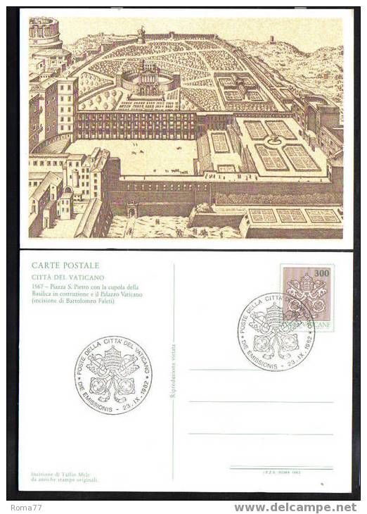 5-6  VATICANO 1982, 8 Postal Stationery Cards  N. C22 C23  FDC - Lettres & Documents