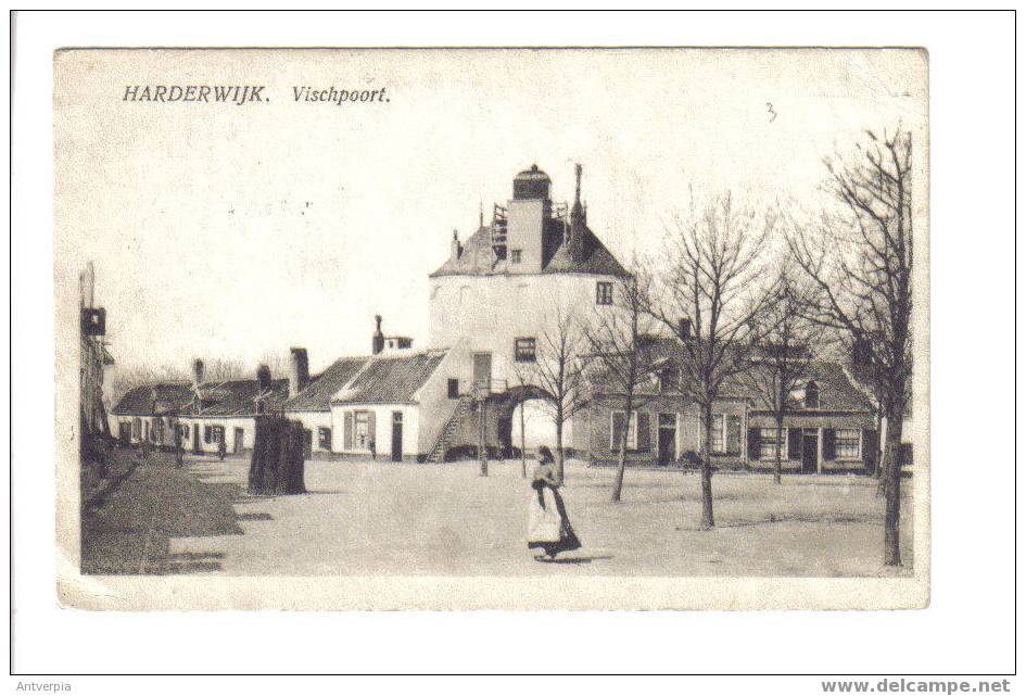 HARDERWIJK Vischpoort 1916 Gelopen - Harderwijk