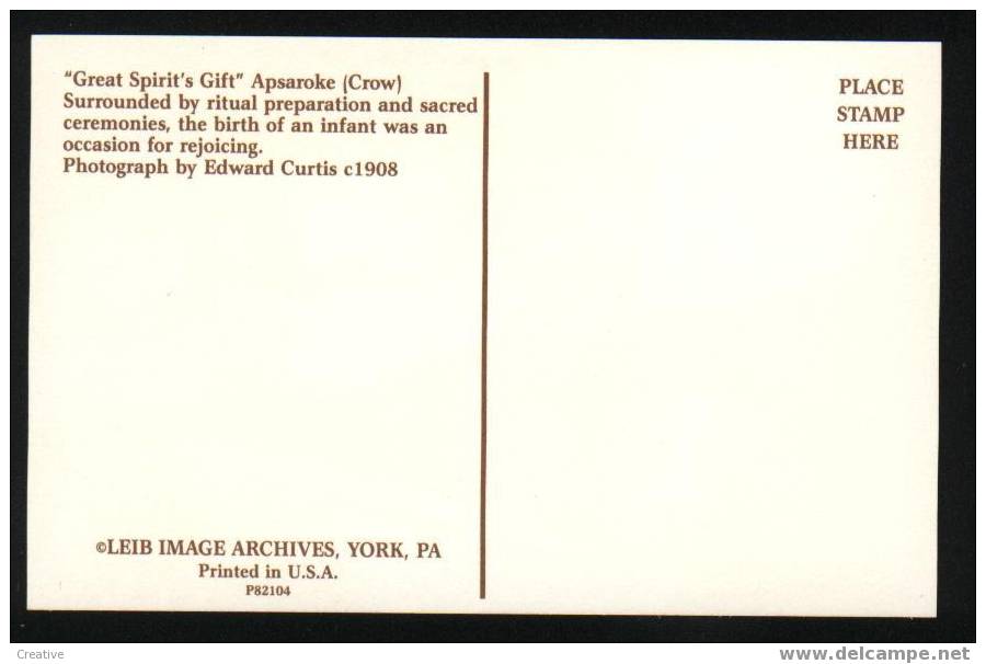 GREAT SPIRIT´S GIFT *Asparoke Crow   Leib Image Archives York,Pa USA - Indianer