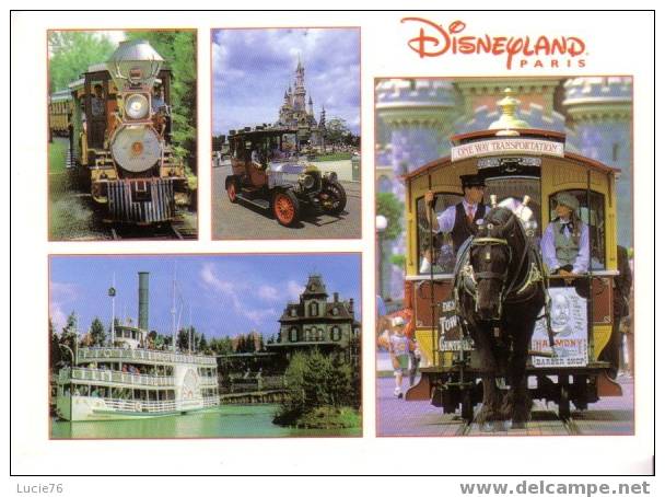 DISNEYLAND  PARIS - Les Transports - 4 Vues - Disneyland