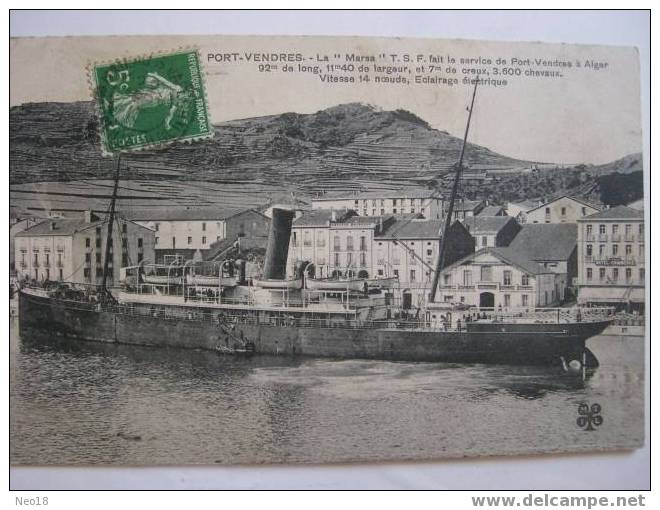 Port Vendres. La Marsa TSF, Alger - Autres & Non Classés