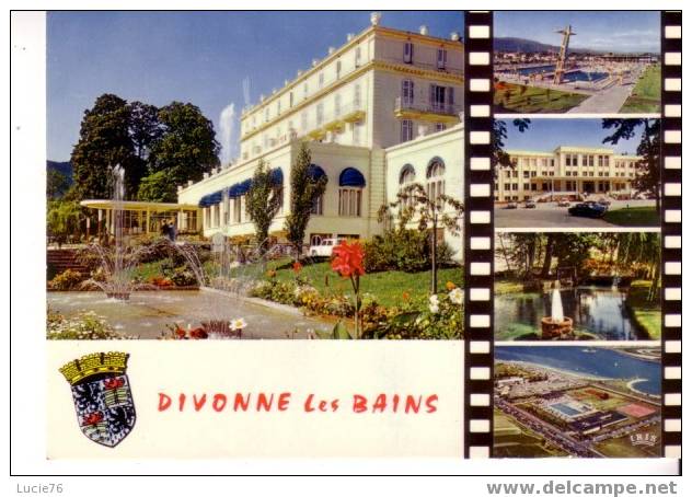 DIVONNE LES BAINS - 5 Vues : Le Casino, La Piscine, Les Thermes, Source Vidart, Vue Aérienne - Divonne Les Bains