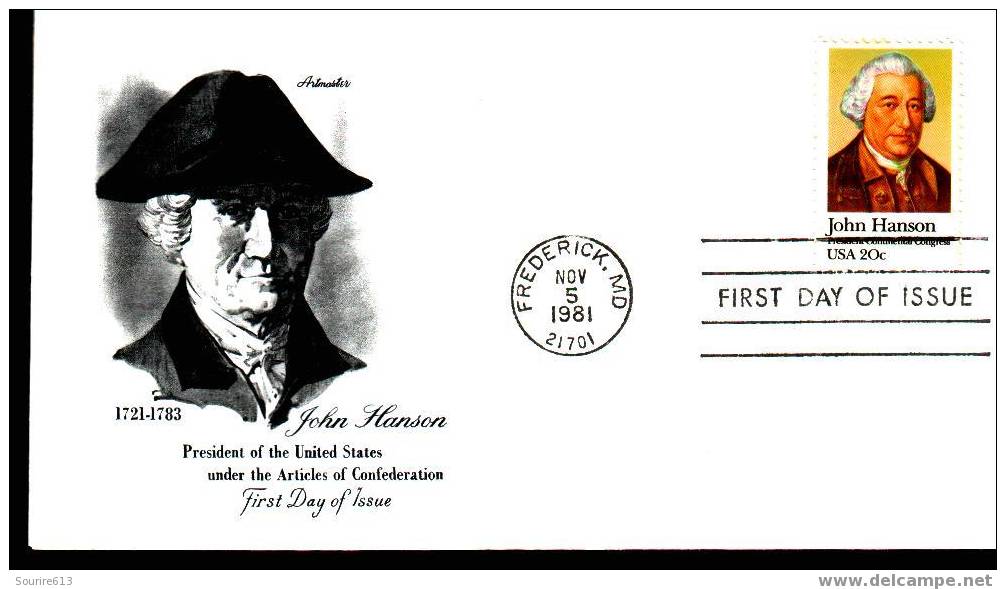 Fdc Usa 1981 Histoire Indépendance USA John Hanson 1721 1783 - Unabhängigkeit USA