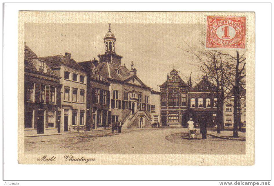 VLAARDINGEN De Markt  Gelopen 1917 - Vlaardingen