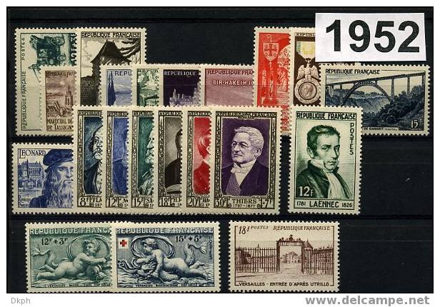 FRANCE ANNEE COMPLETE 1952** PORT GRATUIT PAS DE FRAIS PAYPAL - 1950-1959