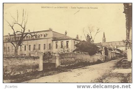 82 - BEAUMONT-de-LOMAGNE - Ecole Supérieure De Garçons - Beaumont De Lomagne