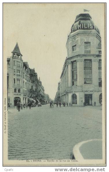 CPA REIMS / ENTREE DE LA RUE DE VESLE - Reims