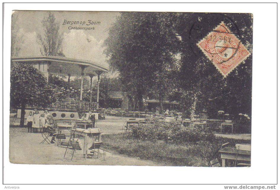 BERGEN OP ZOOM Coehoornpark Met Kiosk  Gelopen 1912 - Bergen Op Zoom