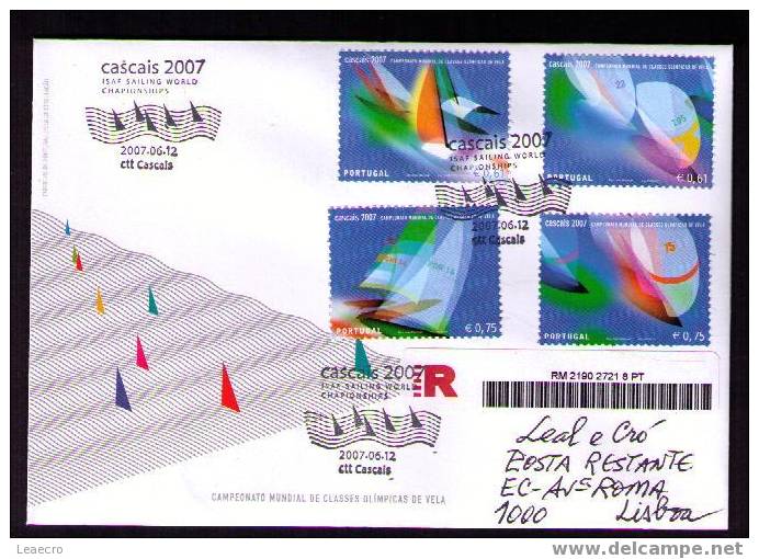 Portugal TRÉS RARE(-25 Ex.) Sports CASCAIS 2007 Championnat Monde Des Classes Olympiques Voile Ships Bateaux Vessel Gc62 - Sailing