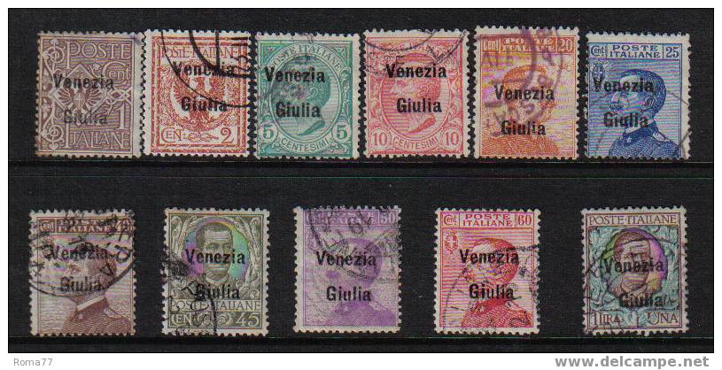 SS1440 - VENEZIA GIULIA 1918, La Serie 19/29 Annulli Postumi - Venezia Giulia