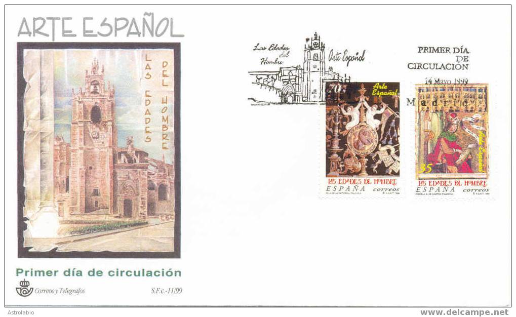 Espagne FDC 1999 " Retable Et Ornament " Art Espagnol Yvert 3198/9 - Museen