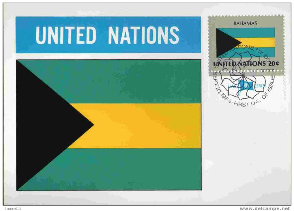 CPJ Nations Unies 1984 Drapeaux Bahamas - Briefe