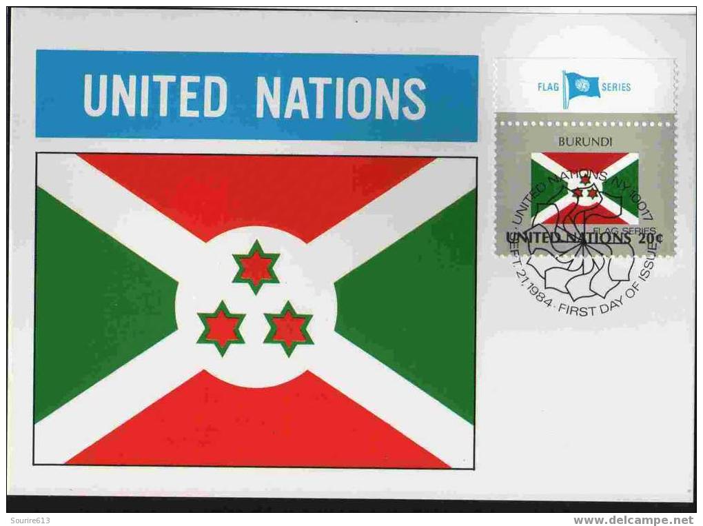 CPJ Nations Unies 1984 Drapeaux Burundi - Covers