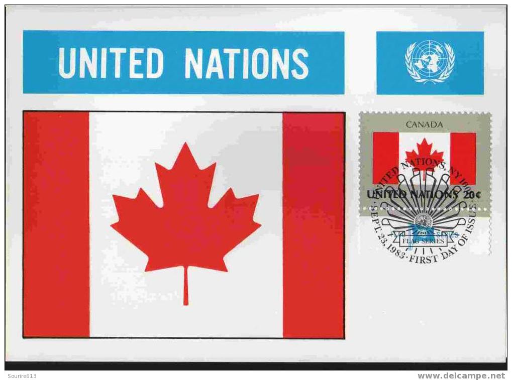 CPJ Nations Unies 1983 Drapeaux Canada - Briefe