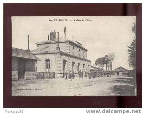 15980 Valognes La Gare De L'ouest édit.brochard N° 322 Animée Belle Carte - Valognes