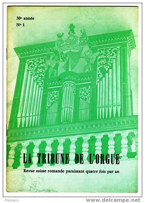 LA TRIBUNE DE L´ORGUE. Revue Suisse Romande. N°1/ 1978 - Muziek