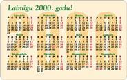 LATVIA -To Be Continued + Caledar 2000 Year - Christmas