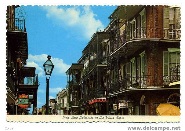 New Orleans Iron Lace Balconies In The Vieux Carre - New Orleans