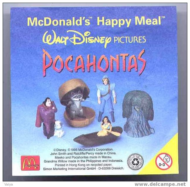 Figurine Disney McDonald POCHAONTAS - Le RATON LAVEUR - Disney