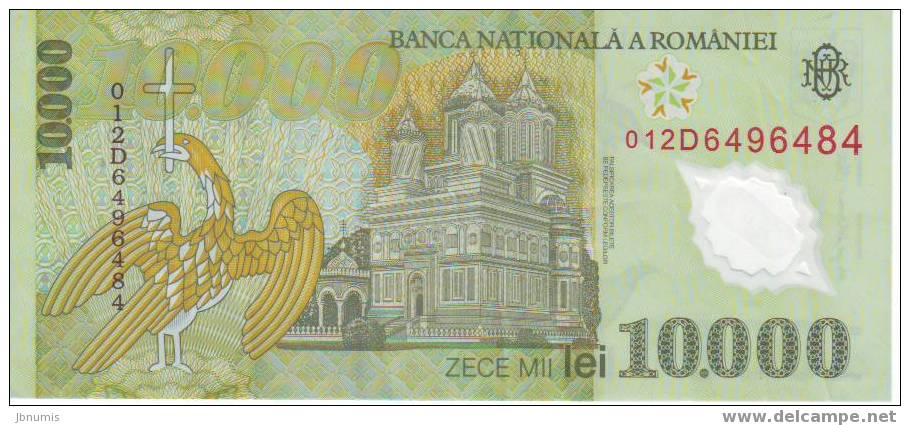 Roumanie Romania 10000 Lei 2000 Polymer Serie D TTB P112 - Romania