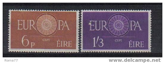 IX13 - IRLANDA , Europa 1960 : Serie N. 146/147  *** - Neufs