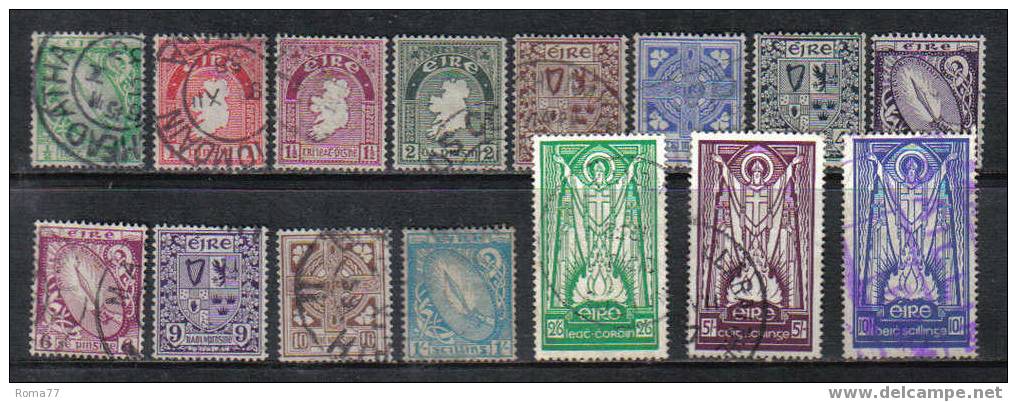 ES592 - IRLANDA , Serie Usata N. Unificato 78/92 . - Unused Stamps