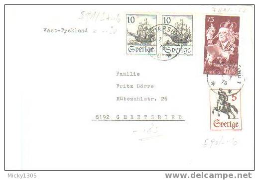 Schweden / Sweden - Umschlag Echt Gelaufen / Cover Used (I502) - Briefe U. Dokumente