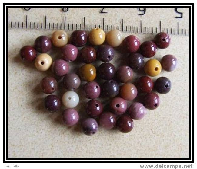 Lot De 20 Perles En Véritable Moukite 4mm - Perles