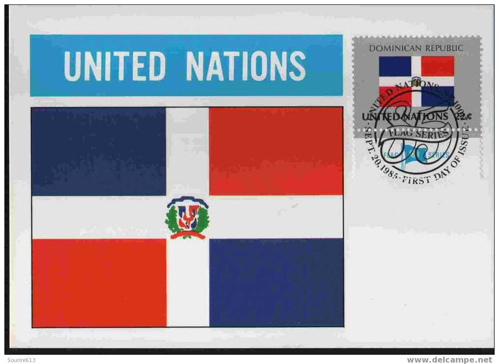 CPJ Nations Unies 1985 Drapeaux République Dominicaine - Covers