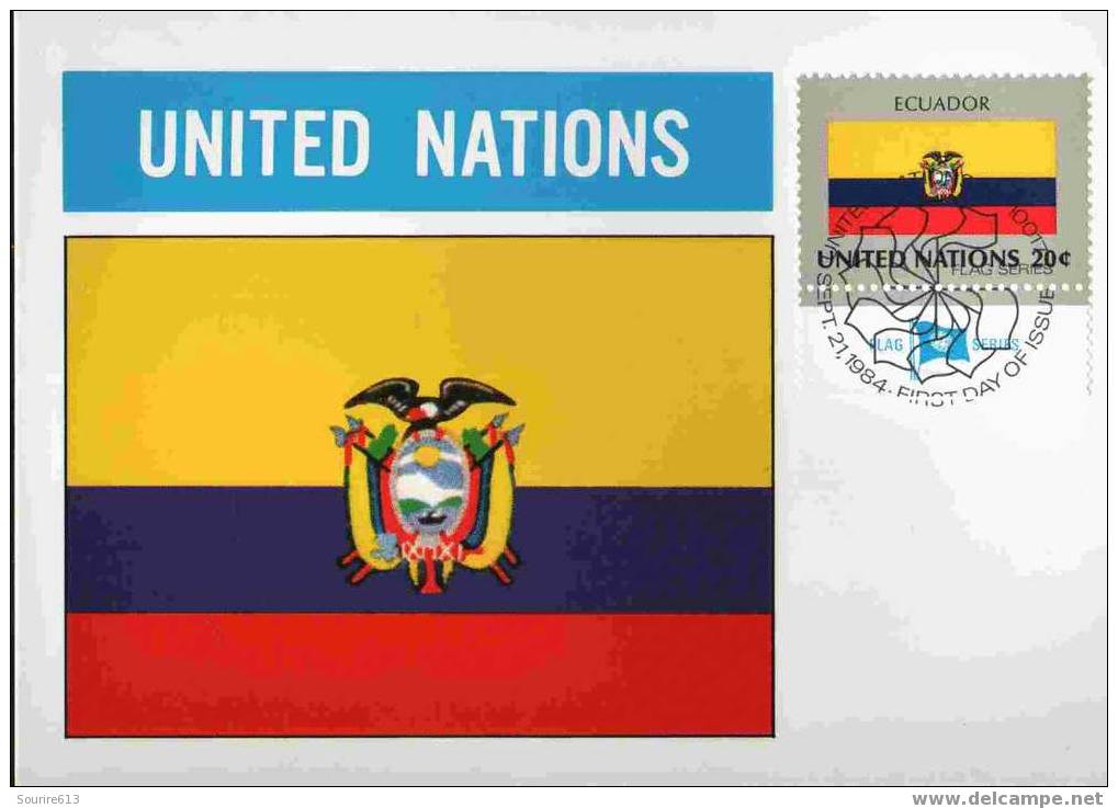 CPJ Nations Unies 1984 Drapeaux Equateur - Briefe