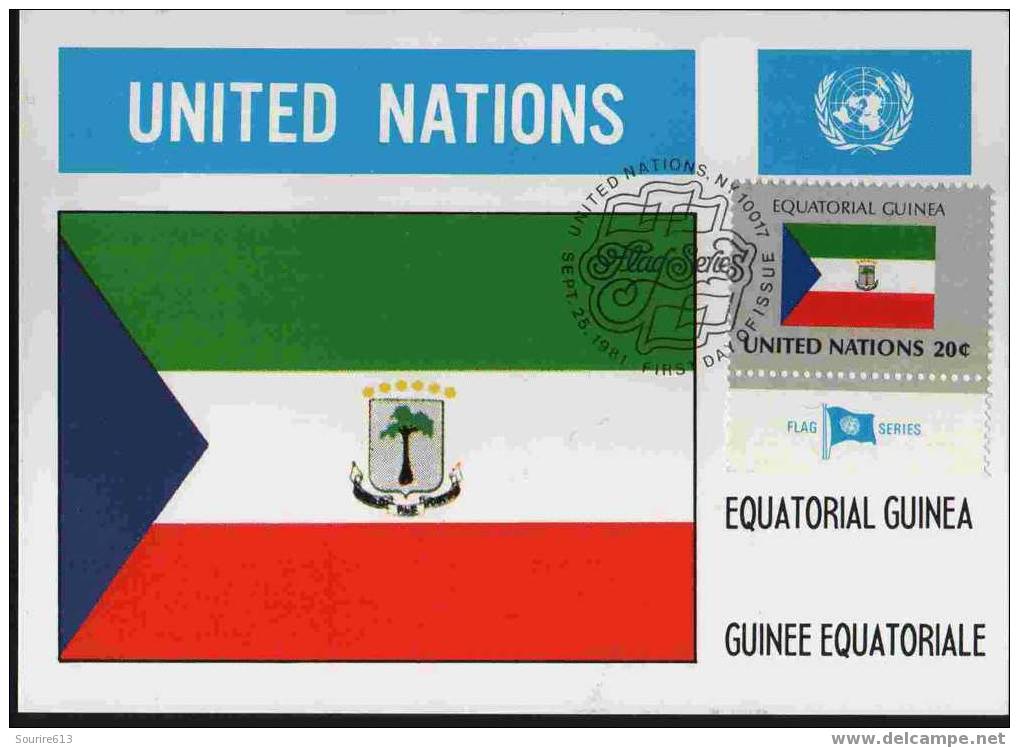 CPJ Nations Unies 1981 Drapeaux Guinée Equatoriale - Enveloppes
