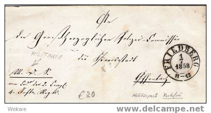 THT011/  THURN & TAXIS - Friedberg 1858,  Portofreie Militärpost - Briefe U. Dokumente