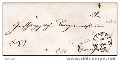 THT017 / Alzey 1856, Grosser Einkreiser  Alte Schreibweise Alzei - Lettres & Documents
