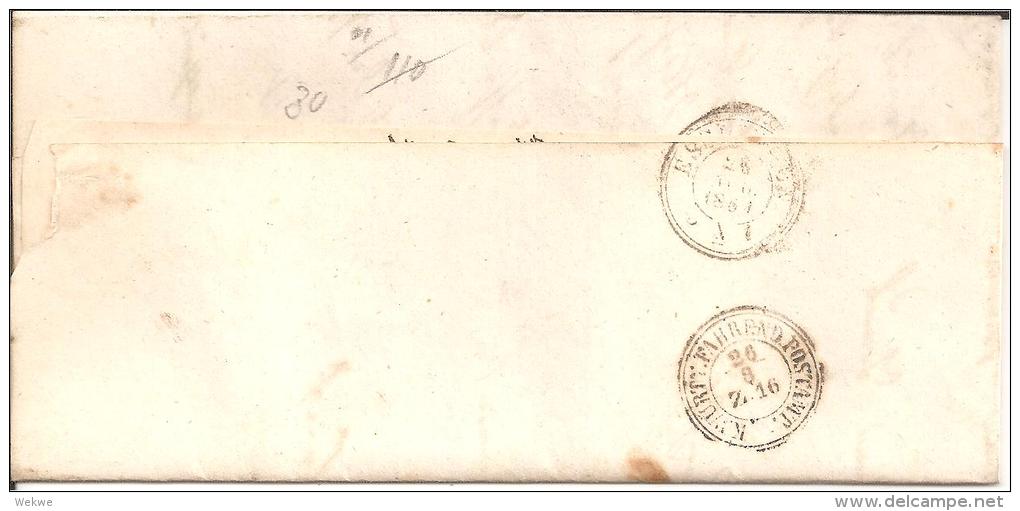 Wtb019 / Württemberg -  Bahnpost Altbach, 1861 - Storia Postale