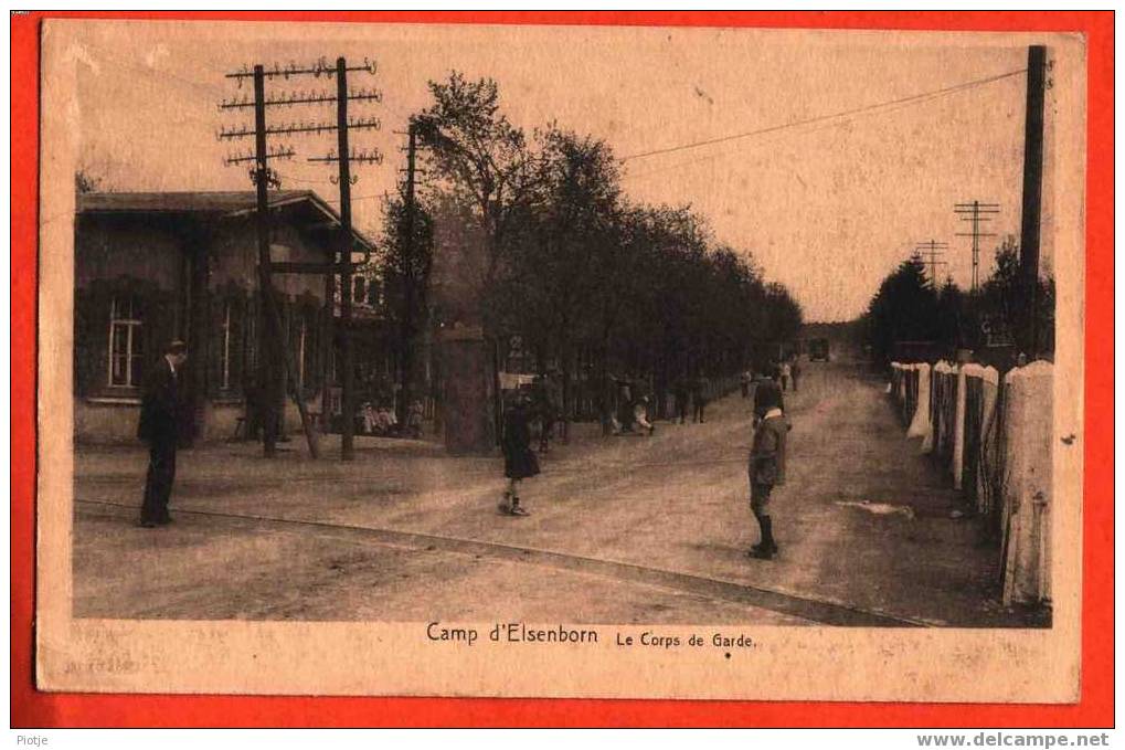 * Camp D'Elsenborn (Liège - Luik) * Le Corps De Garde, Enfants, Soldat, Soldier, Soldaat, Armée Militaire, Army, Camion - Elsenborn (camp)