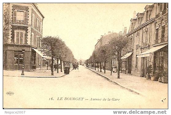 Le Bourget 93:BEAU PLAN!!!!! Avenue De La Gare Belle Carte Animée Des Années 1900 - Le Bourget