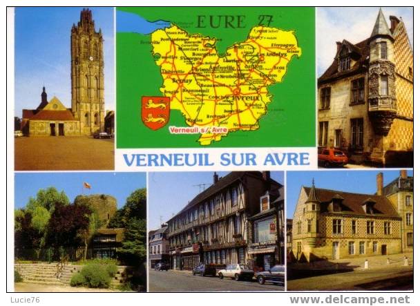 VERNEUIL SUR AVRE  -   Tour De L´Eglise De La Madeleine - Maison à Tourelle Et La Tour Grise - N° 501 - Verneuil-sur-Avre